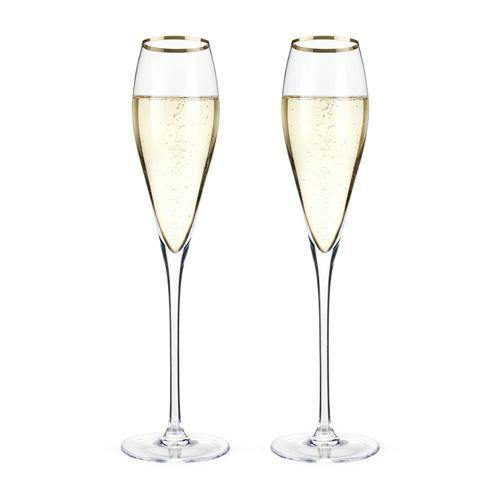 2 Crystal Champagne Flutes – Gold Medal Wine Club